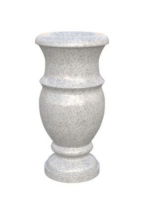 Светло-серый гранит ваза V9