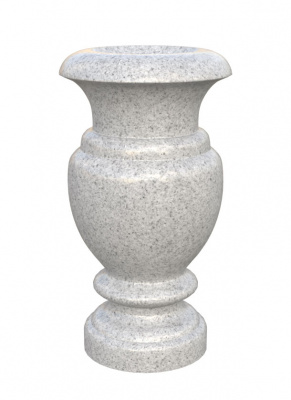 Светло-серый гранит ваза V4