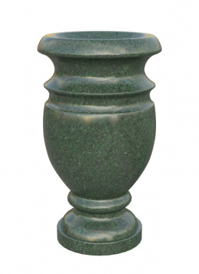 Зеленый гранит ваза V8